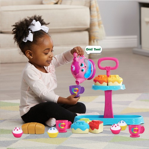LeapFrog Musical Rainbow Tea Party Deluxe | Sweet Treats Musical Tea Set | Role Play Toy | 1-3 years